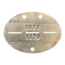 Lade das Bild in den Galerie-Viewer, Erkennungsmarke SS-Gren. Ausb.u. Ers.Batl.33
