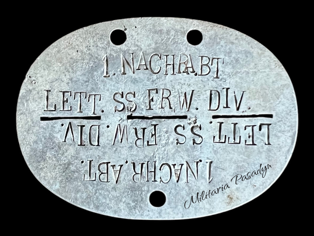 Erkennungsmarke 1.NACHR.ABT.LETT.SS FRW.DIV.