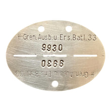 Lade das Bild in den Galerie-Viewer, Erkennungsmarke SS-Gren. Ausb.u. Ers.Batl.33
